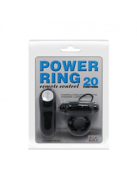BAILE- POWER RING, 20 vibration functions Wireless remote control 