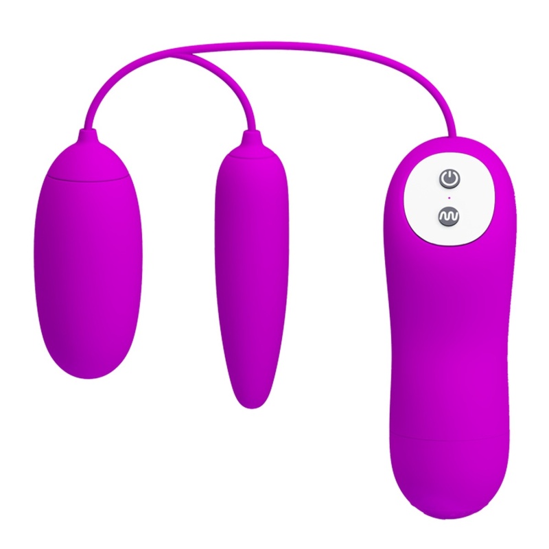 Wibrator podwójny Pretty Love Irma z 12 funkcjami wibracji, głowice 7,5 cm - 1
