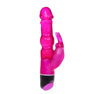 Wibrator króliczy LyWaves of Pleasure Fantasy Vibe 3 z podwójną stymulacją, 23 cm - 1