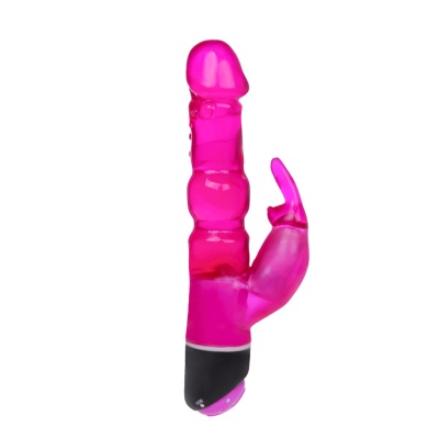 Wibrator króliczy LyWaves of Pleasure Fantasy Vibe 3 z podwójną stymulacją, 23 cm - 1 2