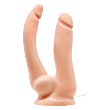 Dildo podwójne Brave Her z wibracją i przyssawką - 2