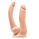 Dildo podwójne Brave Her z wibracją i przyssawką - 2