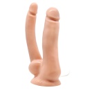 Dildo podwójne Brave Her z wibracją i przyssawką - 3