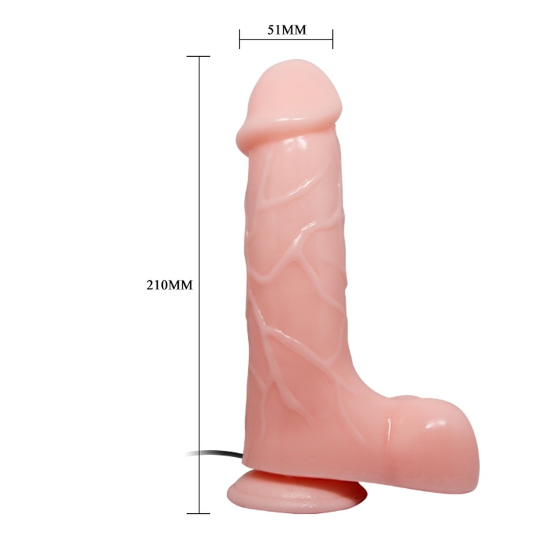 Dildo wibracyjne Barbara 21 cm z przyssawką - 4