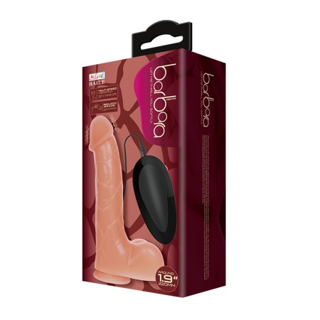 Dildo wibrujące Barbara z przyssawką, 22 cm - 7