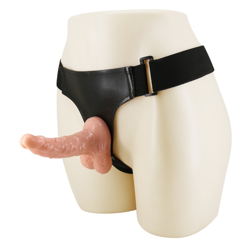 Uprząż strap-on Ultra Passionate: otwarte krocze, dildo 15,7 cm - 2