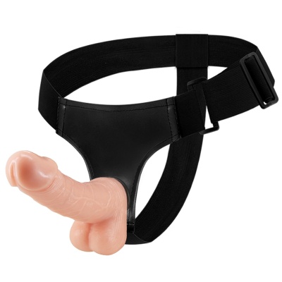 Uprząż strap-on Ultra Passionate z regulowanym paskiem i realistycznym dildem o długości 18,5 cm - 1