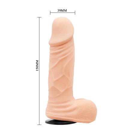 Strap-on BW-022018 - realistyczne dildo 15 cm i regulowany pas biodrowy 58-86 cm - 6
