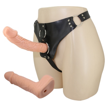 Uprząż Jessica z regulowanymi pasami i dwoma dildami (12,7 cm i 19,8 cm) - 2
