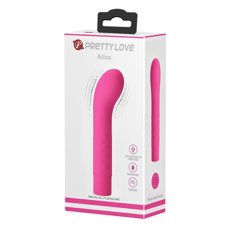 Wibrator Atlas z zakrzywioną główką i elastyczną szyjką, 14 cm - 9