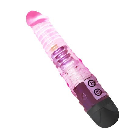 Wibrator Give You Lover - 10 programów wibracji, żebrowany wał, 17,5 cm - 2