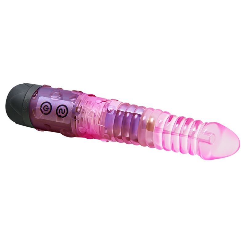 Wibrator Give You Lover - 10 programów wibracji, żebrowany wał, 17,5 cm - 4