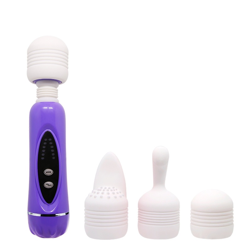 Masażer Magical Massager - 12 funkcji wibracji, 3 wymienne nakładki silikonowe i regulacja prędkości - 1