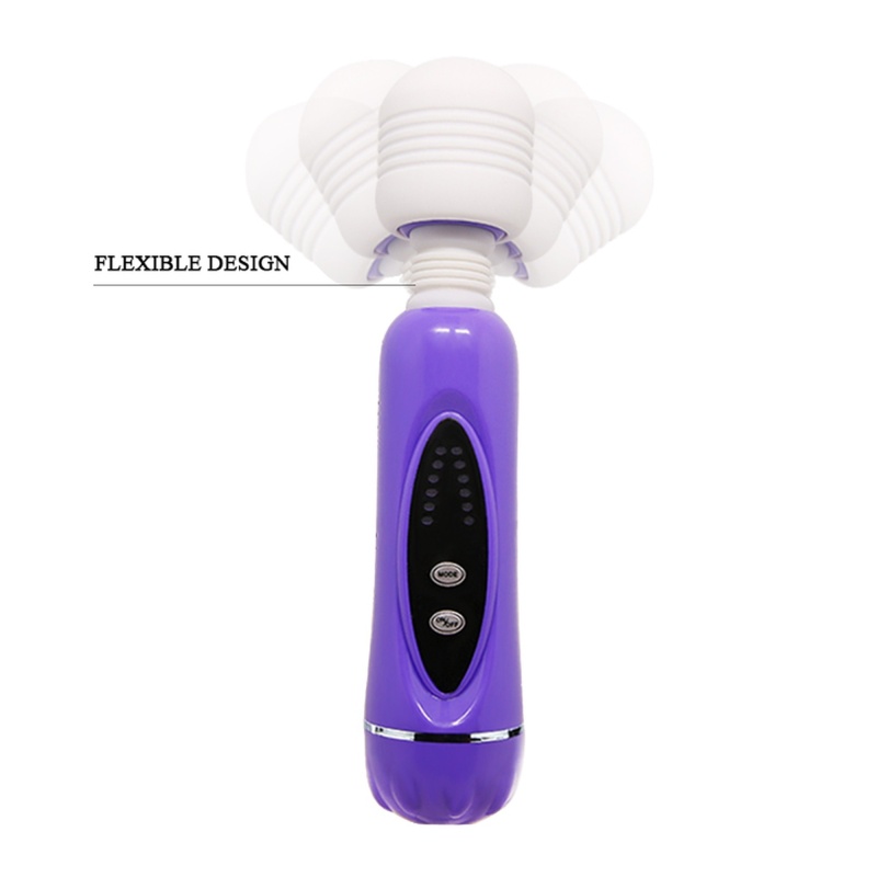 Masażer Magical Massager - 12 funkcji wibracji, 3 wymienne nakładki silikonowe i regulacja prędkości - 3
