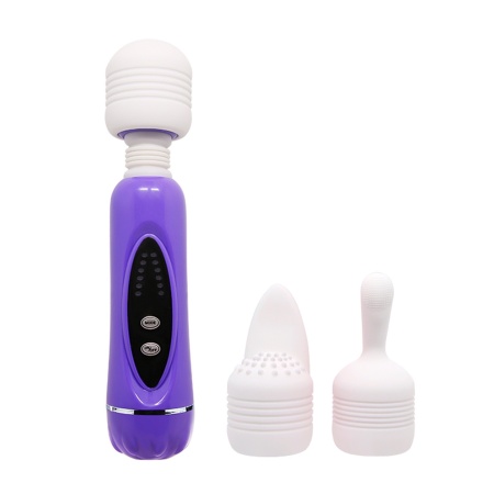 Masażer Magical Massager - 12 funkcji wibracji, 3 wymienne nakładki silikonowe i regulacja prędkości - 6