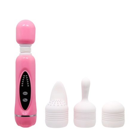 Masażer MAGICAL MASSAGER - system 1+3, 12 funkcji wibracji, wymienne głowice silikonowe - 1
