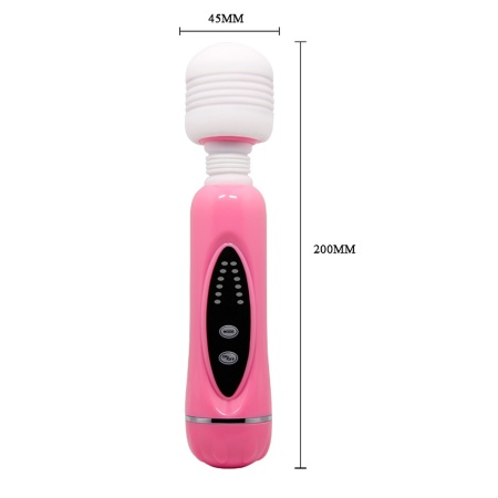 Masażer MAGICAL MASSAGER - system 1+3, 12 funkcji wibracji, wymienne głowice silikonowe - 6