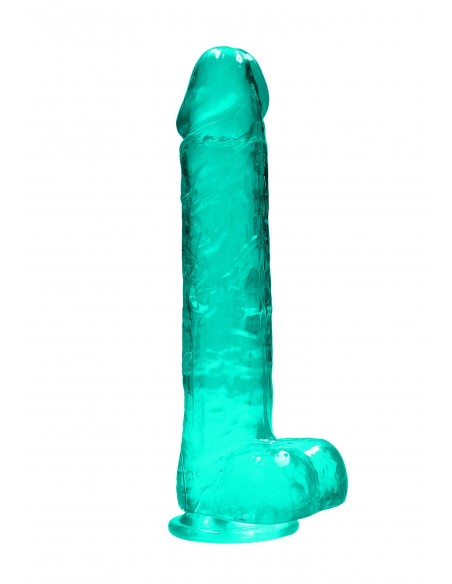 9"" / 25 cm Realistic Dildo With Balls - Turquoise