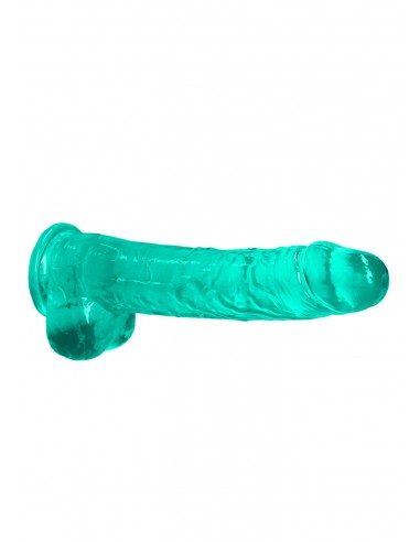 9"" / 25 cm Realistic Dildo With Balls - Turquoise