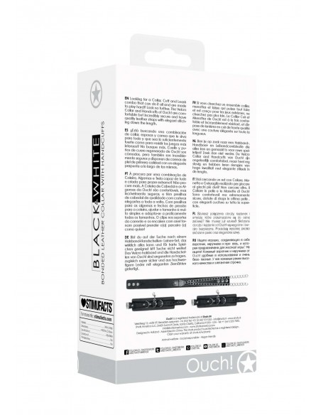 Bonded Leather Collar With Hand Cuffs