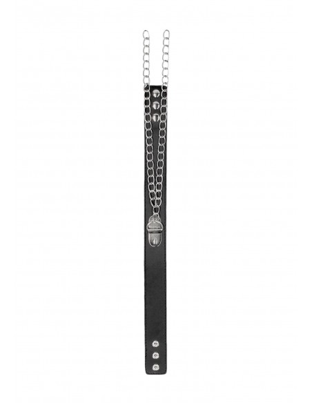 Bonded Leather Collar With Hand Cuffs