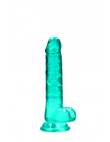7"" / 19 cm Realistic Dildo With Balls - Turquoise