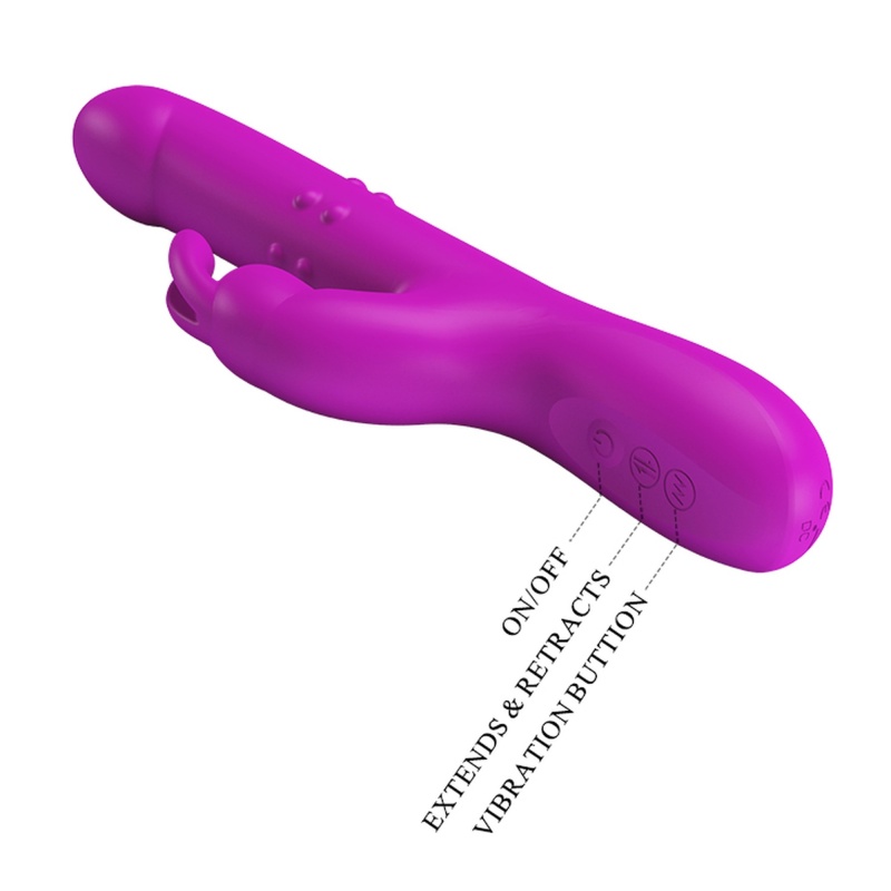 Wibrator królik Reese z rotacją i pchnięciami 24,8 cm - 6