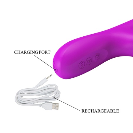 Wibrator królik Reese z rotacją i pchnięciami 24,8 cm - 7