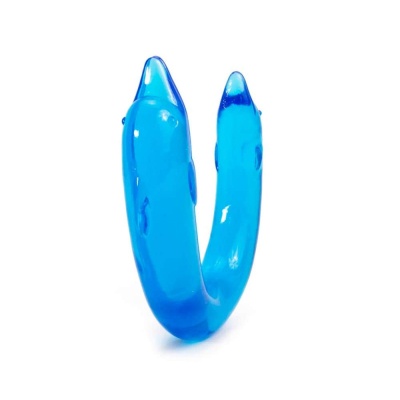 Dwustronne dildo Double Dolphin, elastyczne, ok. 20 cm - 1