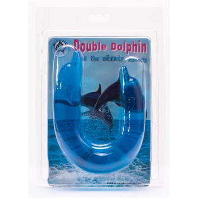Dwustronne dildo Double Dolphin, elastyczne, ok. 20 cm - 1 2