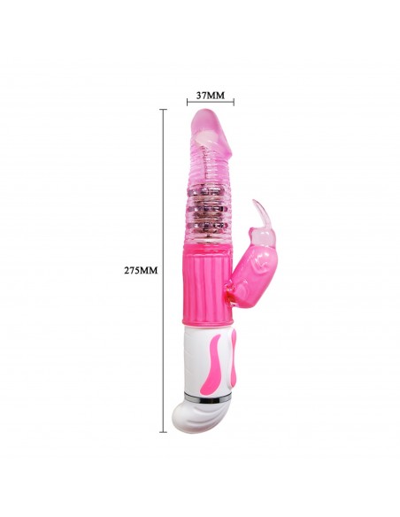 BAILE- Fasination Vibrator Pink,12 vibration functions 4 rotation functions