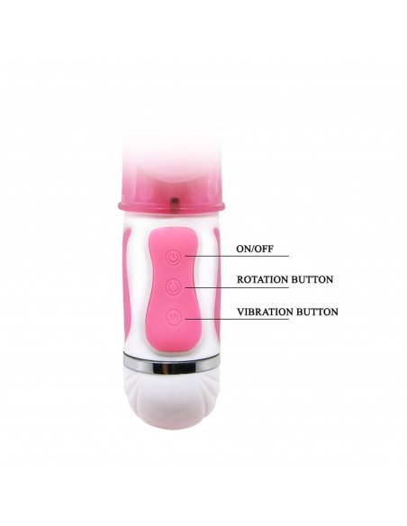 BAILE- Fasination Vibrator Pink,12 vibration functions 4 rotation functions