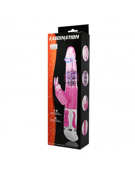 BAILE- Fasination Vibrator Pink,12 vibration functions 4 rotation functions