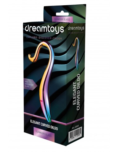 GLAMOUR GLASS ELEGANT CURVED DILDO