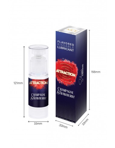 LUBRICANT ATTRACTION CHAMPAGNE STRAWBERRY 50 ML