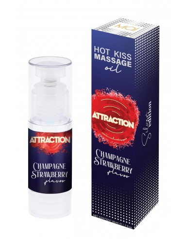 MASSAGE OIL  ATTRACTION CHAMPAGNE STRAWBERRY 50 ML