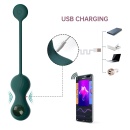 Wibrator Kegla Crystal Duo 20,8 cm ciemnozielony z zestawem ciężarków - 3