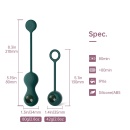 Wibrator Kegla Crystal Duo 20,8 cm ciemnozielony z zestawem ciężarków - 6