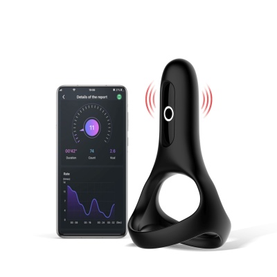 Pierścień na penisa Rise Smart Czarny 37 mm - 1