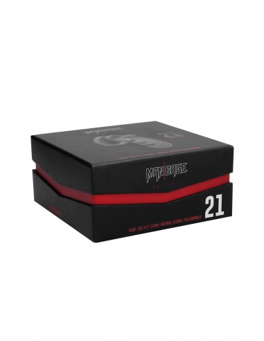 Model 21 - Chastity - 4.5"" - Silicone Cock Cage - Black