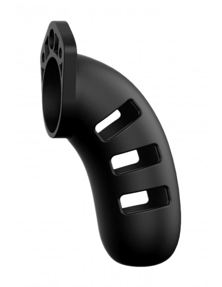 Model 21 - Chastity - 4.5"" - Silicone Cock Cage - Black