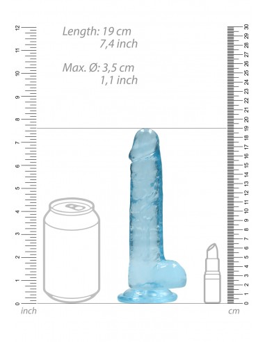 Realistic Dildo with Balls - 7""/ 19 cm
