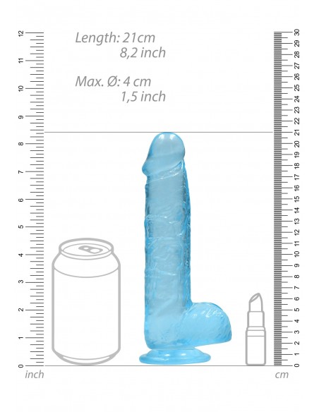 Realistic Dildo with Balls - 8""/ 21 cm