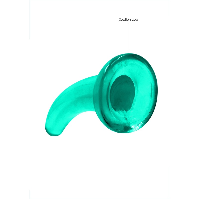 Dildo z Przyssawką CRYSTAL CLEAR - Przezroczyste TPE, Kompatybilny z Uprzężą, 11,5 cm - 5