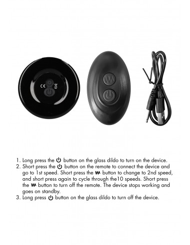 Pluggy - With Suction Cup and Remote - 10 Speed - Black