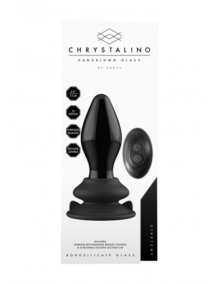 Stretchy - With Suction Cup and Remote - 10 Speed - Black