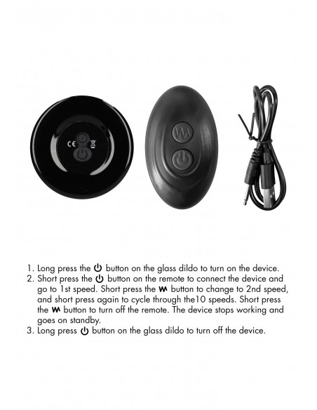 Globy - With Suction Cup and Remote - 10 Speed - Black