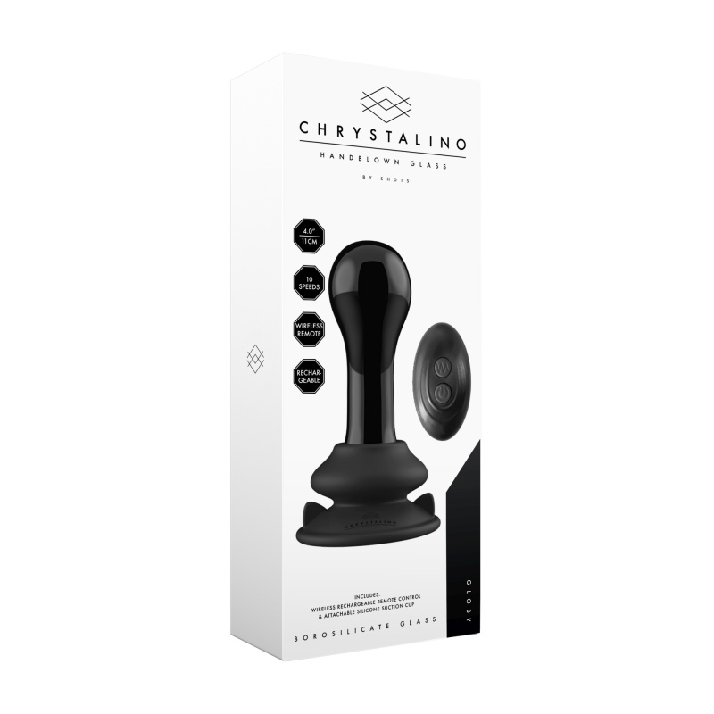 Globy - With Suction Cup and Remote - 10 Trybów - Czarny - 9