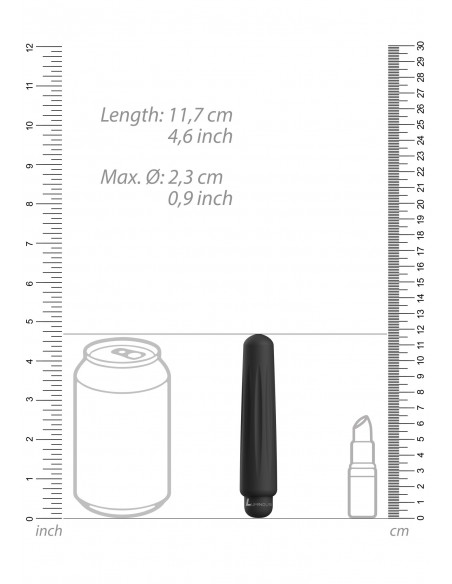 Delia - ABS Bullet With Sleeve - 10-Speeds - Black