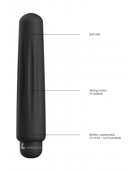 Delia - ABS Bullet With Sleeve - 10-Speeds - Black